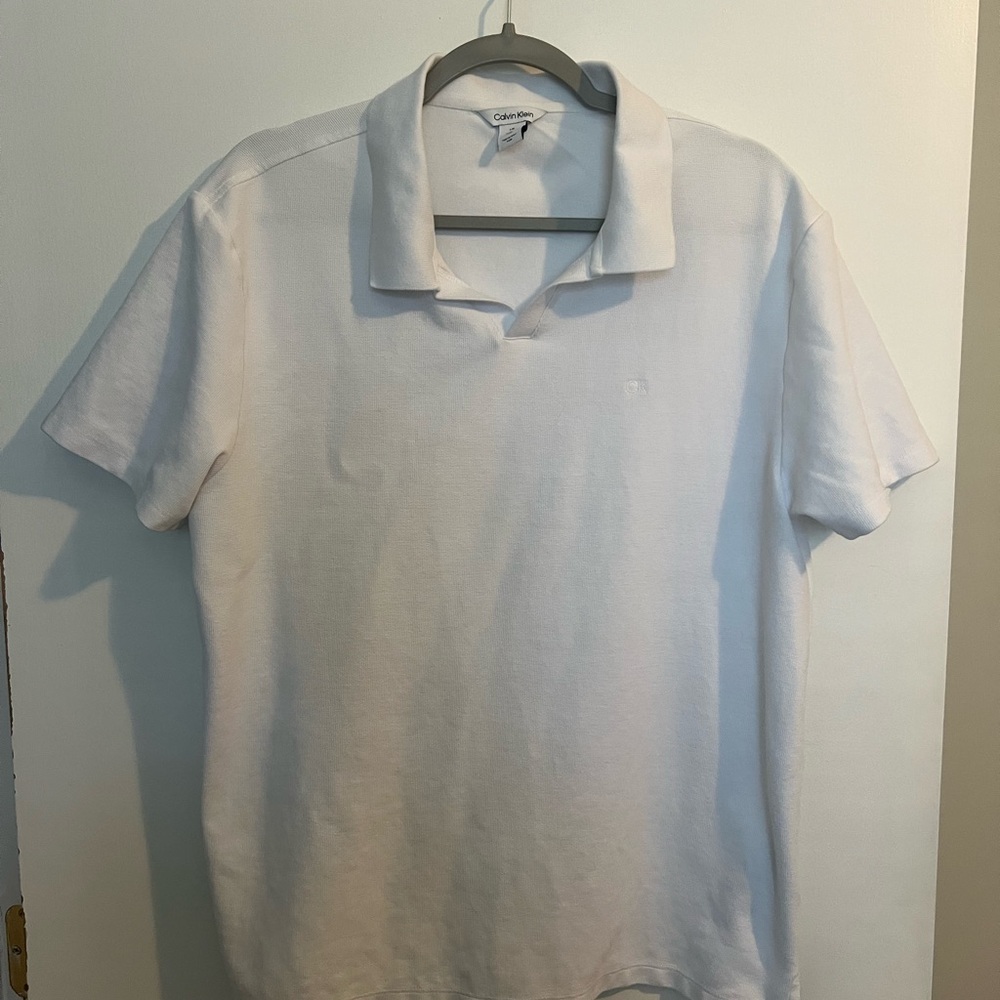 Calvin Klein Men's Cream Polo Shirt